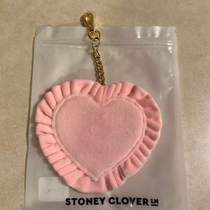Stoney Clover Lane Pink Ruffle Heart Bag Charm